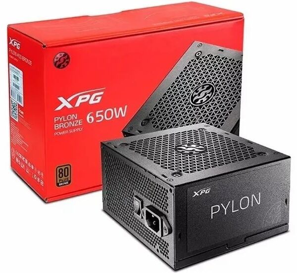 Fuente De Poder Xpg 650w Pylon Atx, 80 Plus Bronze, Negro