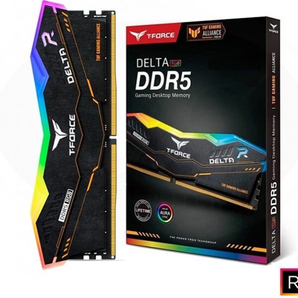 Memoria Ram Teamgroup Ddr5 32gb T-force Delta Rgb 5600 Mts, Negro, Rgb